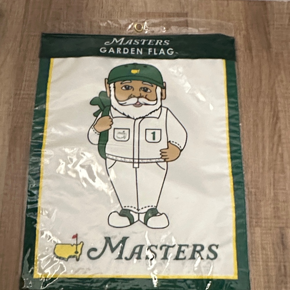 NWT! MASTERS Caddy Garden Flag. Imagery same on both sides!